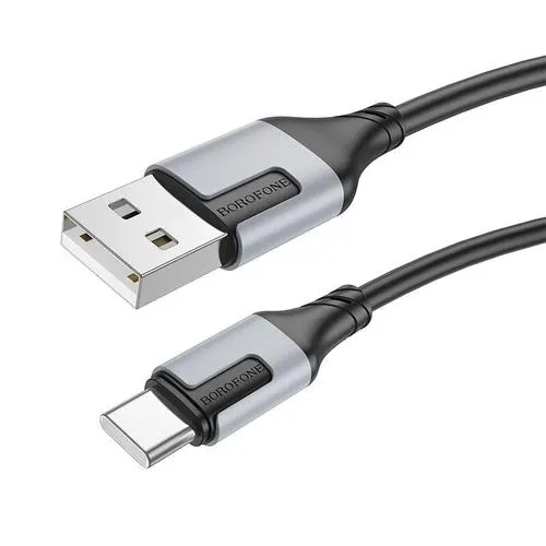 Cablu alimentare si date Borofone BX101, Fast Charging, USB la USB Type-C 3A, 1m, Negru