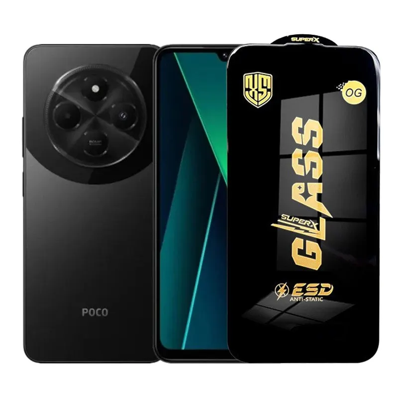 Flippy, Folie de Protectie pentru Xiaomi Poco C75, Flippy, Sticla Securizata ESD, Margini Negre