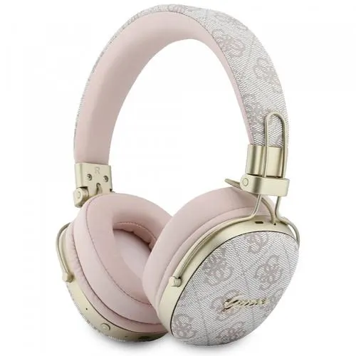 Casti Stereo Wireless Guess Metal 4G Script Logo, Bluetooth, A2DP, Roz