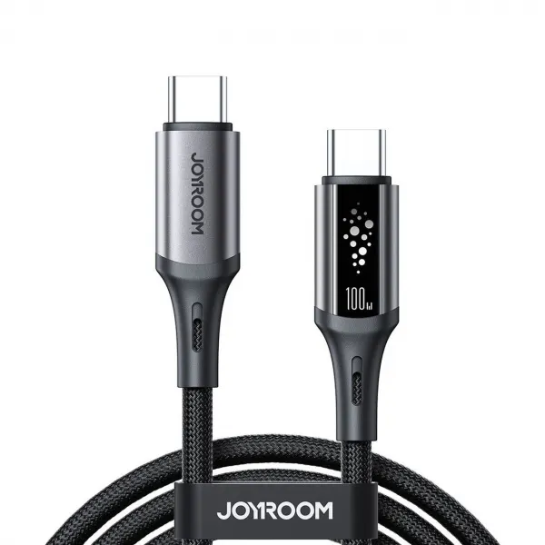 JOYROOM Cablu Date si Incarcare USB-C - USB-C Joyroom S-A60 StarTalk, 100W, 1.2m, Negru