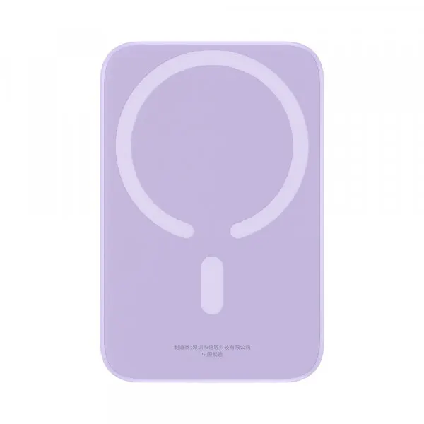 BASEUS Baterie Externa Wireless Baseus Mini Air, 6000mAh, 20W, PD + FQI, 1 x QI - 1 x USB-C, Mov