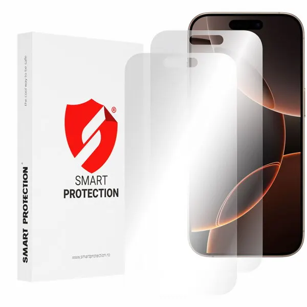 Smart Protection Folie de protectie Ecran Smart Protection Premium Classic pentru Apple iPhone 16 Pro Max, Plastic, Set 2 bucati