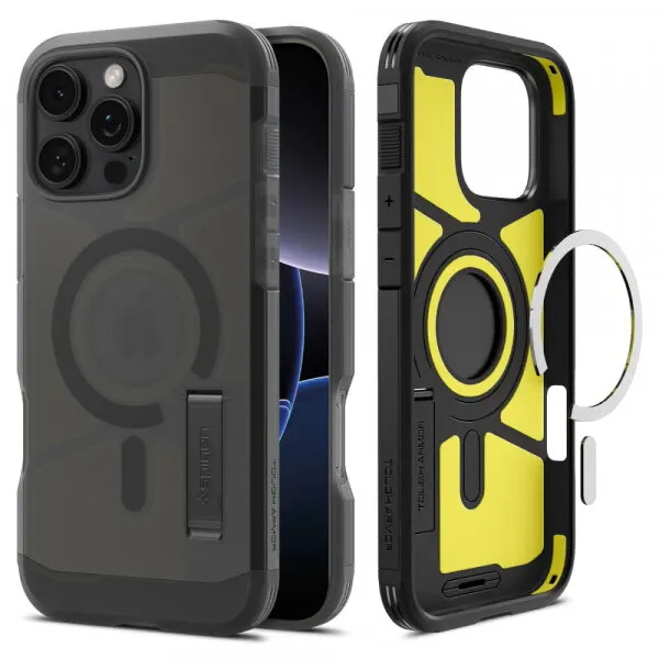 Spigen Husa MagSafe pentru Apple iPhone 16 Pro Max, Spigen, Tough Armor, Neagra Satinata ACS09070