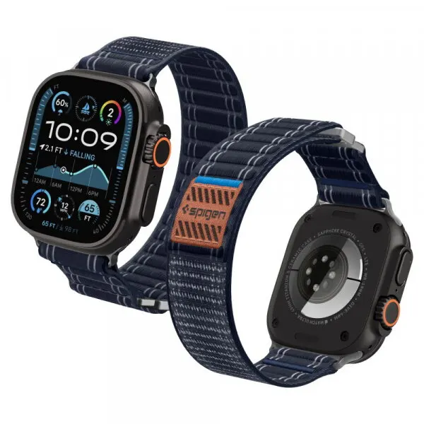 Spigen Curea Spigen WBF0 pentru Apple Watch 49mm / 46mm / 45mm / 44mm Series, Bleumarin AMP10143