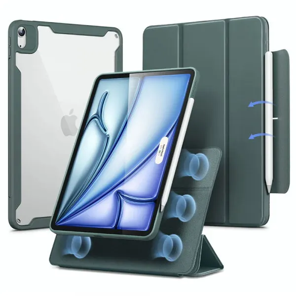 ESR Husa pentru Apple iPad Air 11 (2026) / iPad Air 11 (2025) / Air 11 (2024) / Air (2022) / Air (2020), ESR, Rebound Hybrid, Verde Satinata