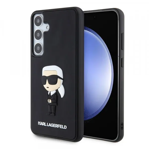 Karl Lagerfeld Husa pentru Samsung Galaxy S24+ S926, Karl Lagerfeld, 3D Rubber Ikonik Karl, Neagra