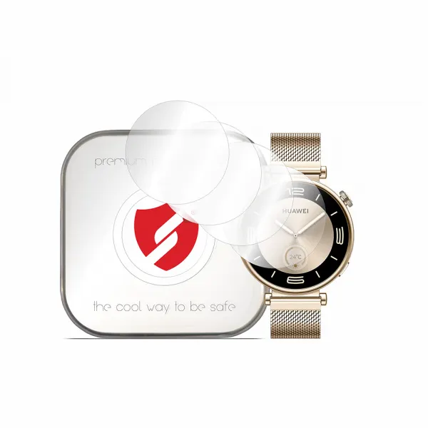 Smart Protection Folie Protectie Smart Protection Premium Classic pentru Huawei Watch GT 4 41mm, Set 4 bucati, Plastic