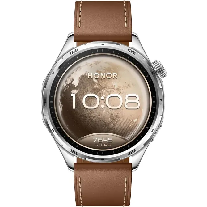 Honor Ceas inteligent Honor Watch 6, maro Twilight, cu curea din piele Maro