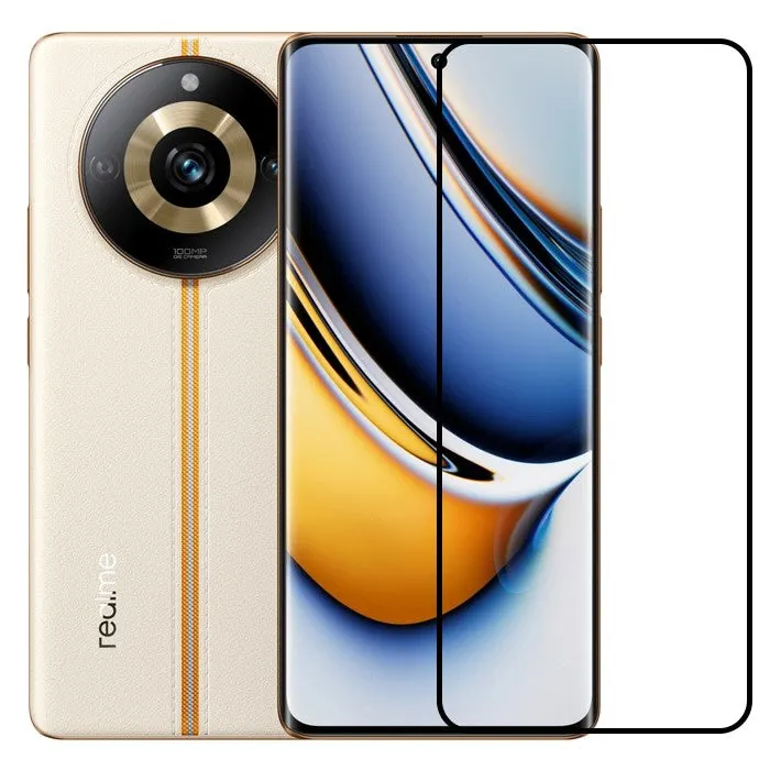 Flippy, Folie Sticla Securizata, Flippy, Compatibila cu Realme 11 Pro, Full Glue, Margini Negre