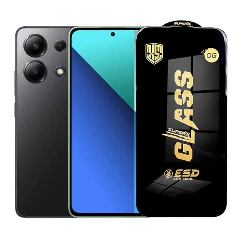 Flippy, Folie de Protectie pentru Xiaomi Redmi 13, Flippy, Sticla Securizata ESD, Margini Negre