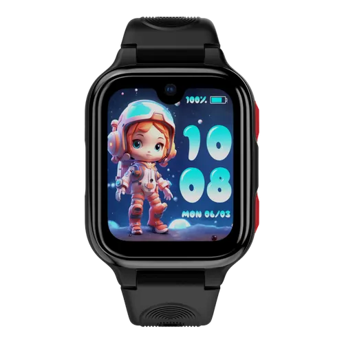 Smartwatch LAGENIO K9, 4G, Ecran AMOLED 1.78inch, 8GB Flash, Camera 5MP, Android 8.1, Tracking GPS, Apel Video, SOS, Control Parental, Asistent AI, 700mAh, Pentru copii intre 5-14 ani (Negru)