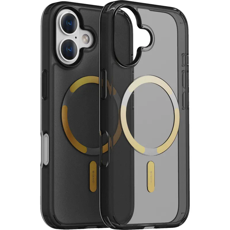 Dviced Husa telefon Dviced pentru iPhone 17, Translucid cu accente aurii
