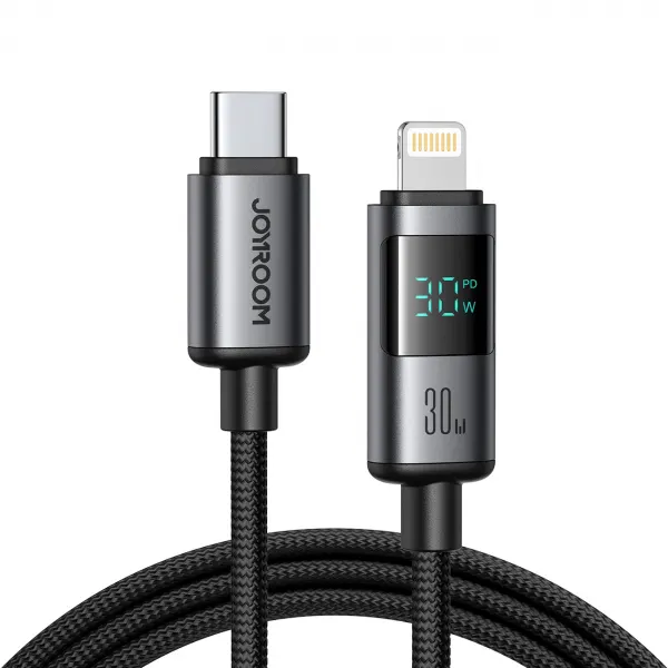 JOYROOM Cablu Date si Incarcare USB-C - Lightning Joyroom S-A16 Pro Prism Display, 30W, 1.2m, Negru
