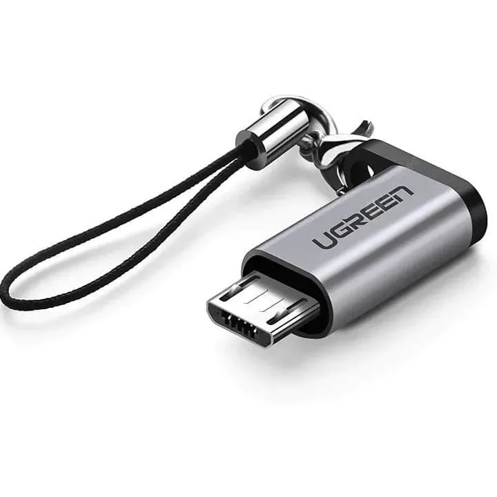 Ugreen Adaptor Micro-USB la Type-C, FCP, QC 2.0,480Mbps, Ugreen (50590), Gray