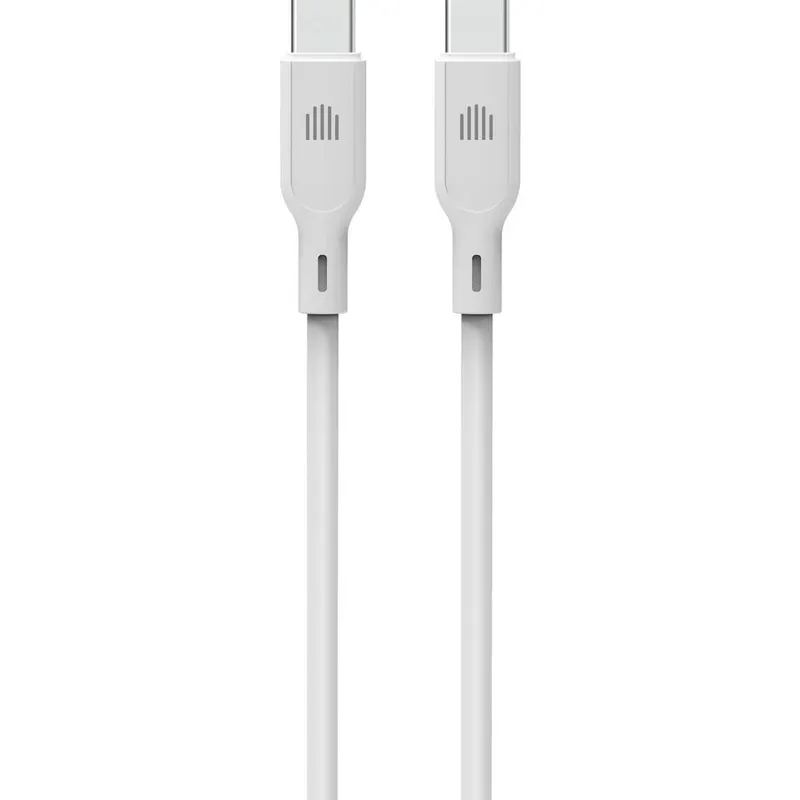 Dviced Dviced Cable USB-C to USB-C silicone 1,25m - White