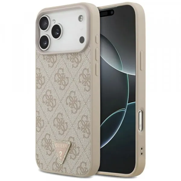 Guess Husa MagSafe pentru Apple iPhone 18 Pro Max, Guess, 4G Triangle Strass, Roz