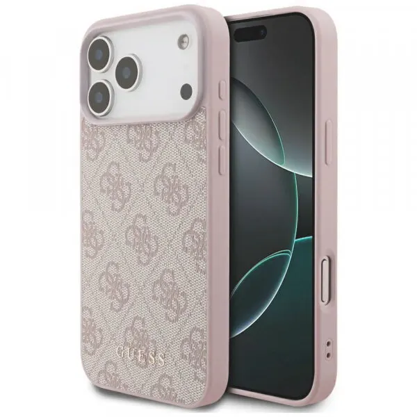 Guess Husa pentru Apple iPhone 18 Pro / 17 Pro, Guess, 4G Classic Logo, Roz