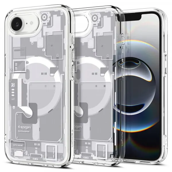 Spigen Husa MagSafe pentru Apple iPhone 17e / 16e, Spigen, Ultra Hybrid Zero One, Alba ACS09142