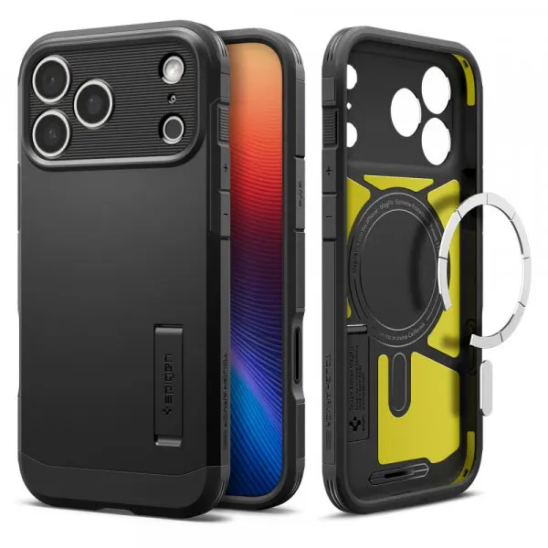 Spigen Husa MagSafe pentru Apple iPhone 17 Pro, Spigen, Tough Armor T, Neagra ACS10361
