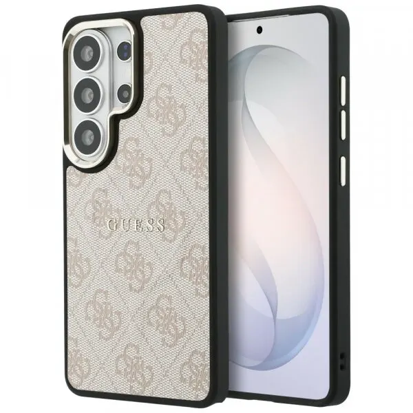 Guess Husa MagSafe pentru Samsung Galaxy S26 Ultra S948, Guess, 4G Embossed Ring, Roz