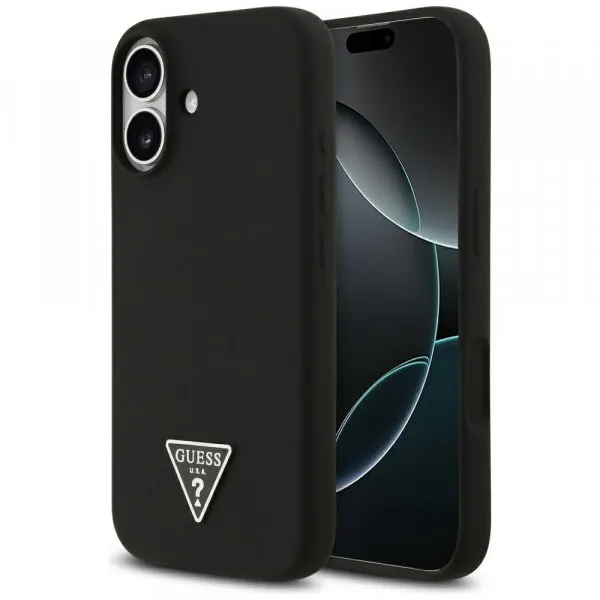 Guess Husa MagSafe pentru Apple iPhone 17, Guess, Triangle Logo, Neagra