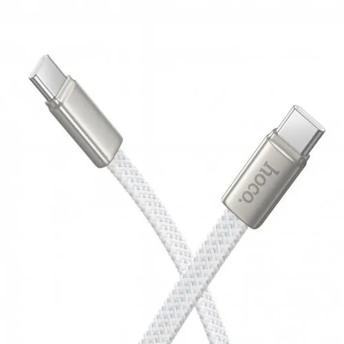 Cablu Date si Incarcare USB-C - USB-C HOCO X125, 60W, 1m, Alb