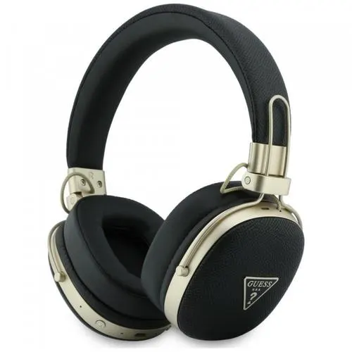 Casti Stereo Wireless Guess Grained Triangle Logo, Bluetooth, A2DP, Negru