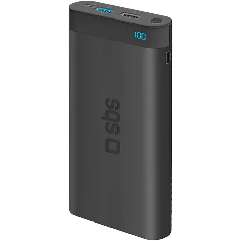 SBS Acumulator extern SBS, 20000 mAh, 2 USB-A, 1x USB, MicroUSB In, 2.1 A, Negru
