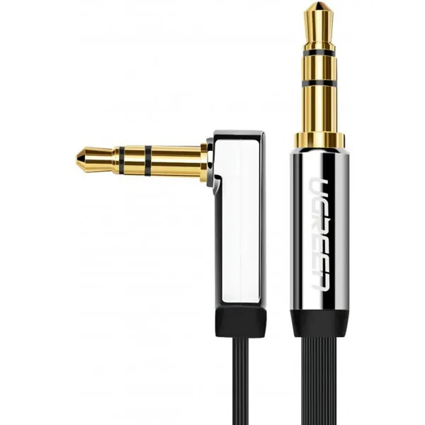 Ugreen Cablu Audio 3.5mm - 3.5mm UGREEN AV119 Angled, 1.5m, Negru