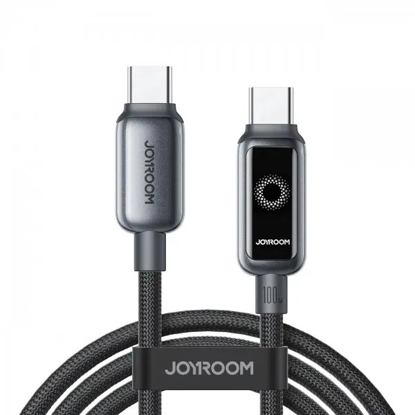 JOYROOM Cablu Date si Incarcare USB-C - USB-C Joyroom S-A55 StarFlight Display, 100W, 1.2m, Negru