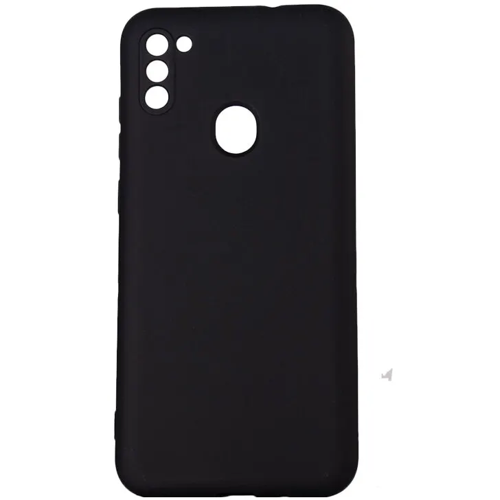 spacer Husa telefon Samsung Galaxy M11 - Spacer, Grosime 2 mm, Material flexibil silicon + interior cu microfibra, Negru, SPPC-SM-GX-M11-SLK