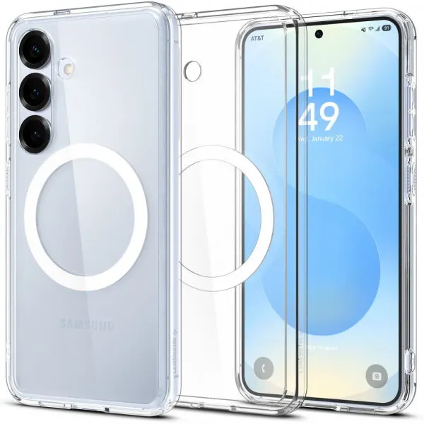 Spigen Husa MagSafe pentru Samsung Galaxy S25+ S936, Spigen, Ultra Hybrid, Alba ACS08981
