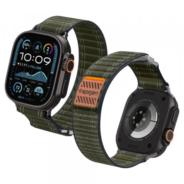 Spigen Curea Spigen WBF0 pentru Apple Watch 49mm / 46mm / 45mm / 44mm Series, Verde AMP10142