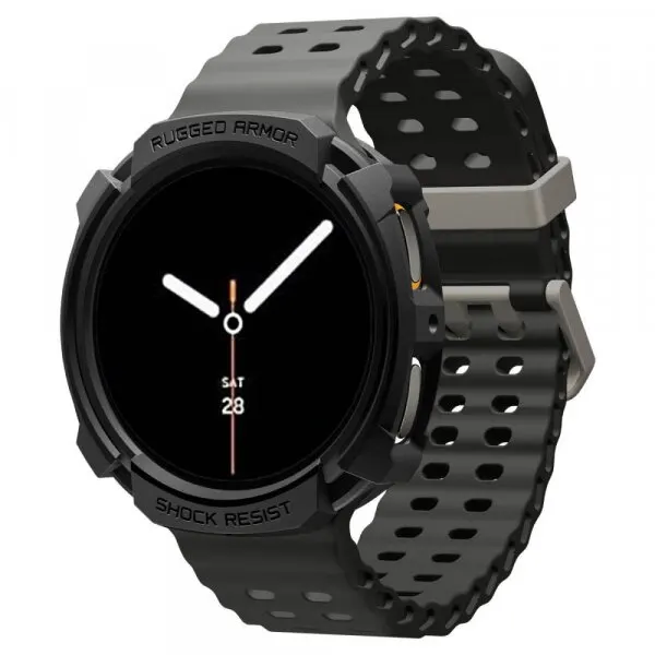 Spigen Husa Spigen Rugged Armor pentru Samsung Galaxy Watch9 / Watch8 44mm, Neagra Mata ACS10006