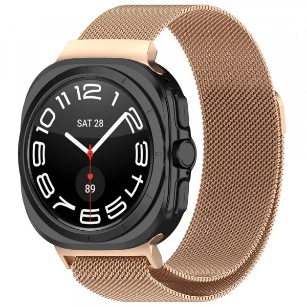 techsuit Curea Techsuit W009 pentru Samsung Galaxy Watch Ultra Series, Roz Aurie