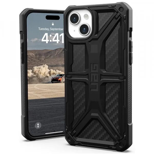 Urban Armor Gear Husa pentru Apple iPhone 15 Plus, Urban Armor Gear, Monarch Carbon, Neagra
