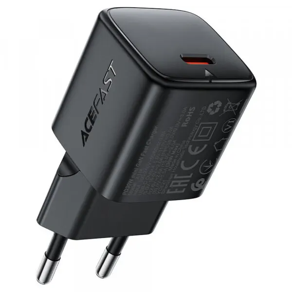 AceFast Incarcator Retea Acefast A118, 30W, 3A, 1 x USB-C, Negru