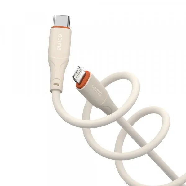 Blueo Cablu Date si Incarcare USB-C - Lightning Blueo Ape Legend, 20W, 1.5m, Portocaliu
