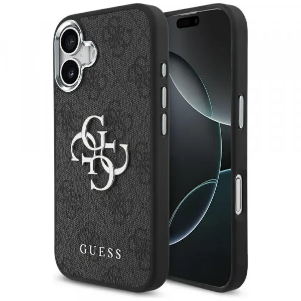 Guess Husa pentru Apple iPhone 17, Guess, Big 4G Logo Classic, Neagra Argintie