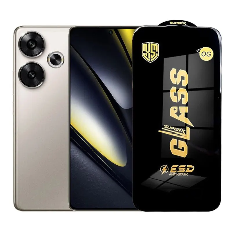 Flippy, Folie de Protectie pentru Xiaomi Poco F6, Flippy, Sticla Securizata ESD, Margini Negre