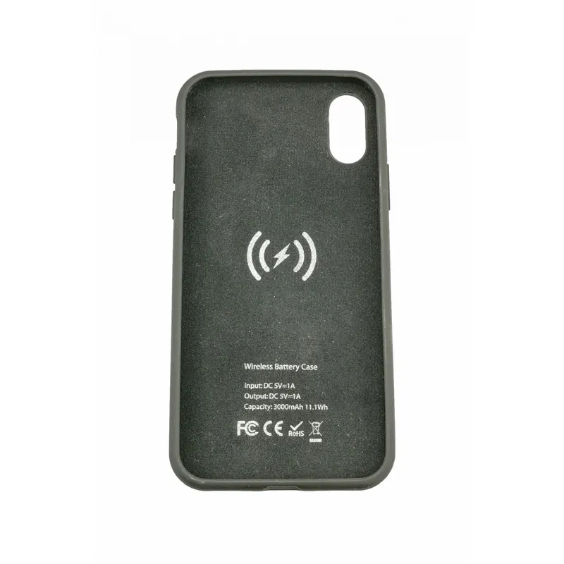 Apple, Acumulator extern iFans Battery Case 3000 mAh Wireless pentru Apple iPhone X, Negru