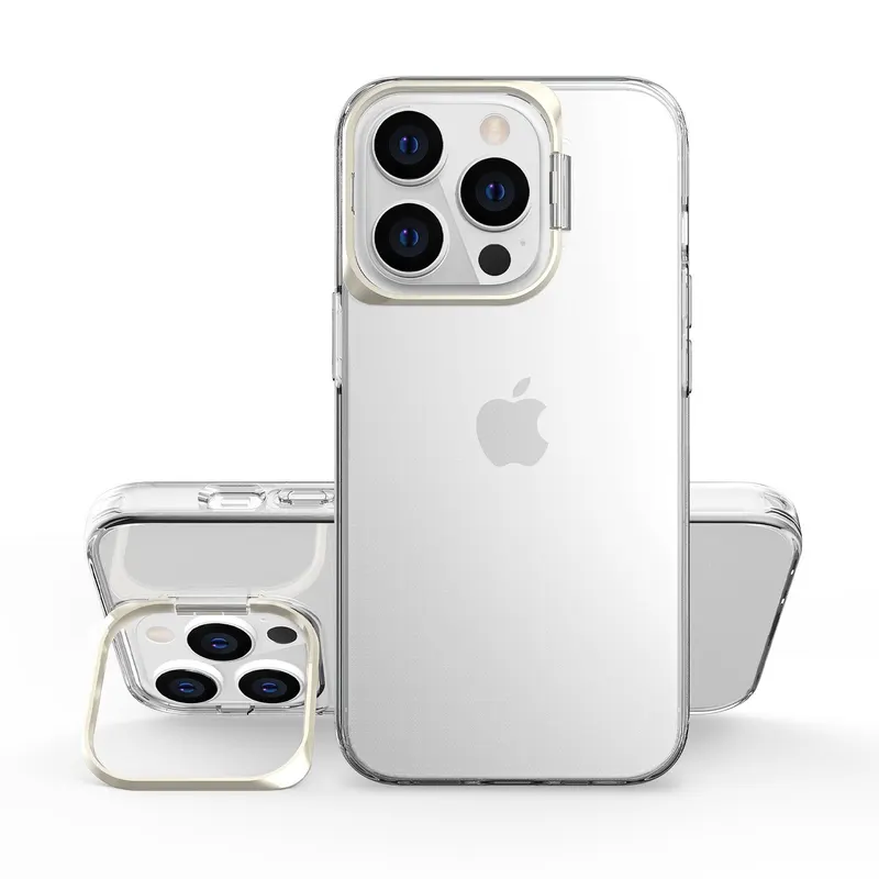 Husa de protectie pentru iPhone 14 Pro Max, cu suport metalic pentru camera, Bracket Series, Flippy, Protectie Antisoc