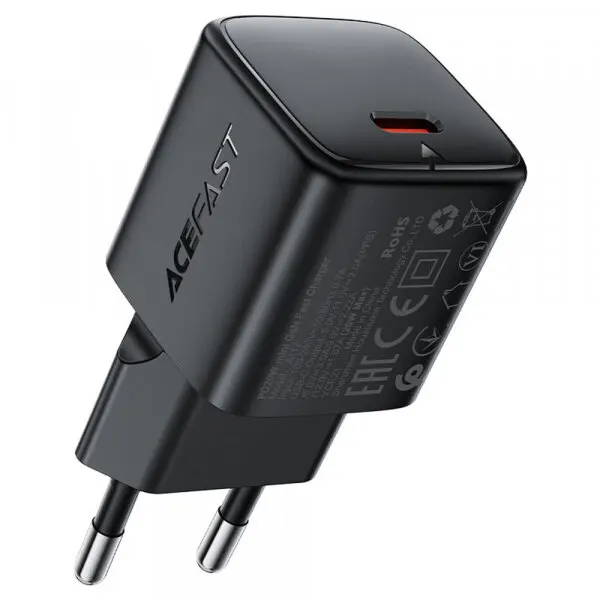 AceFast Incarcator Retea Acefast A117, 20W, 3A, 1 x USB-C, Negru