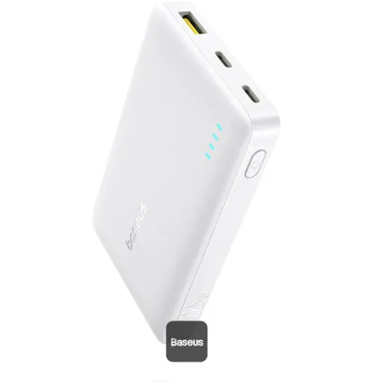 BASEUS Acumulator extern Baseus EnerFill FP21 10.000 mAh, 22.5W, 2x USB-C, 1x USB-A, Alb