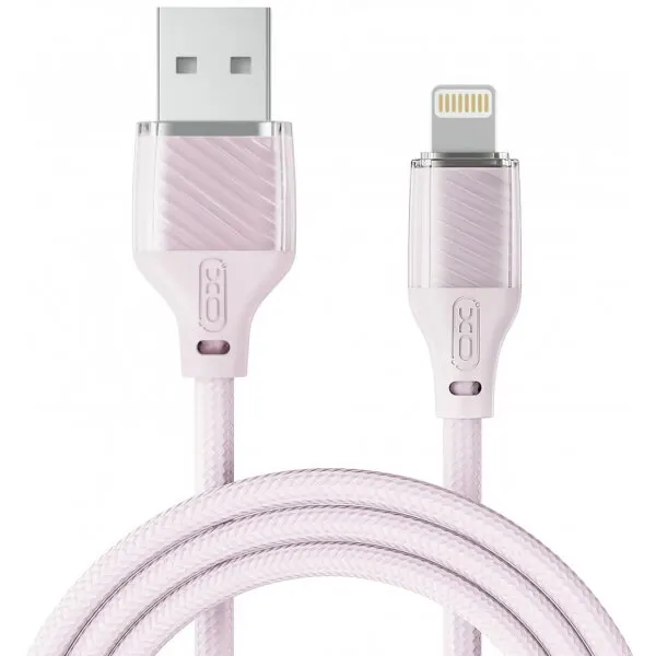 XO Design Cablu Date si Incarcare USB-A - Lightning XO Design NB291, 18W, 1m, Roz