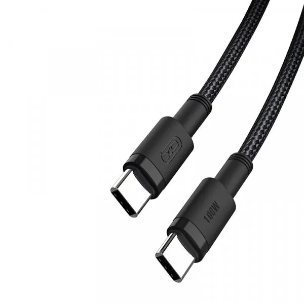 XO Design Cablu Date si Incarcare USB-C - USB-C XO Design NB-Q199, 100W, 1.5m, Negru
