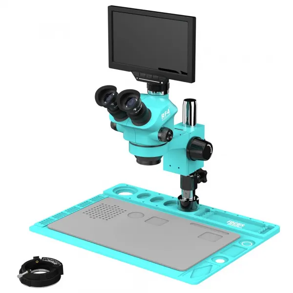 RF4 Microscop cu Monitor RF4 RF7050TVD2-YS010W, zoom mecanic continuu intre 7x si 50x, Verde