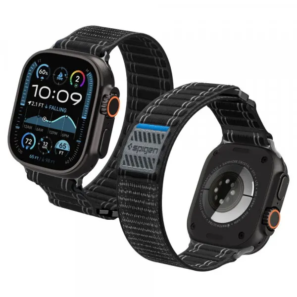 Spigen Curea Spigen WBF0 pentru Apple Watch 49mm / 46mm / 45mm / 44mm Series, Neagra AMP10141