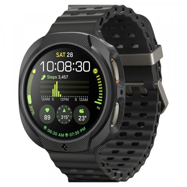 Spigen Husa Spigen Liquid Air pentru Samsung Galaxy Watch9 / Watch8 44mm, Neagra Mata ACS09839