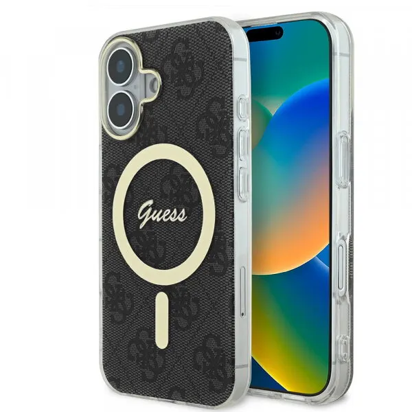 Guess Husa MagSafe pentru Apple iPhone 16, Guess, IML 4G, Neagra